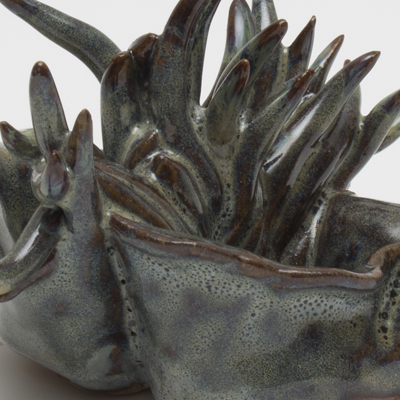 Sin título. Gres esmaltado. 7 x 11.5 x 12 cm. 2013<br>
Untitled. Glazed stoneware.  2.7 x 4.5 x 4.7 in. 2013
