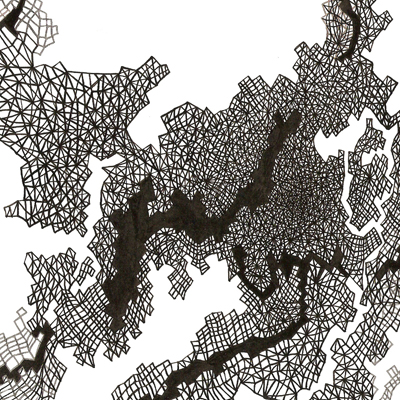 Sin título.  Tinta sobre papel. 16.5 x 24 cm. 2007<br>
Untitled. Ink on paper. 6.4 x 9.4 in. 2007
