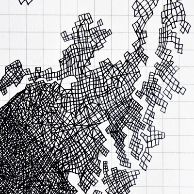 Sin título. Tinta y lápiz sobre papel. 24 x 34 cm. 2007<br>
Untitled. Ink and pencil on paper. 9.4  x 13.3 in. 2007
